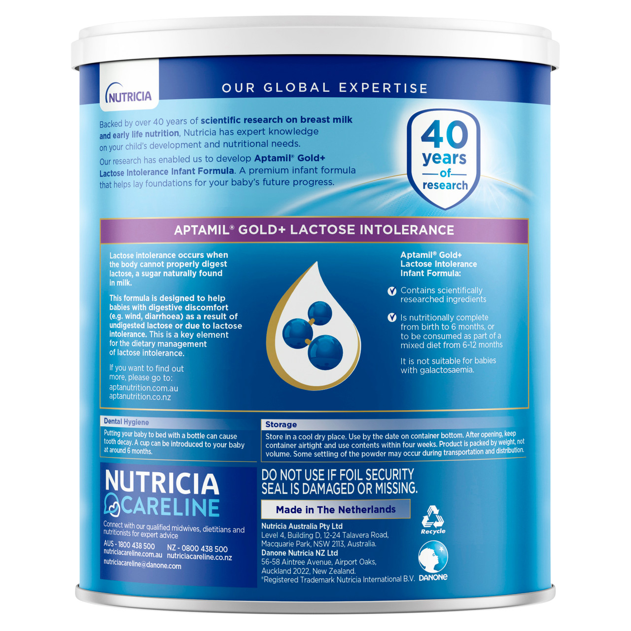 Aptamil De-Lact Gold+ Lactose Free Infant Formula From birth to 12