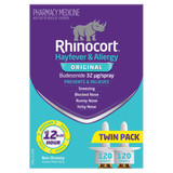 Rhinocort Original Non-Drowsy Hayfever & Allergy Relief Nasal Spray Twin Pack 2 x 120 Sprays