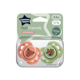 Tommee Tippee Fun Soother, 0-6 months, 2 pack, BPA free, Reusable steriliser pod Tommee Tippee Fun Soother, 0-6 months, 2 pack, BPA free, Reusable steriliser pod