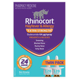 Rhinocort Hayfever & Allergy Extra Strength Nasal Spray 2 x 120 Sprays – Budesonide 64mcg, Non‑Drowsy
