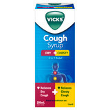 Vicks Cough 2 in1 Dry + Chesty Cough Syrup 200ml