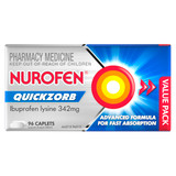 Nurofen Quickzorb Quick Pain Relief Caplets 342mg Ibuprofen 96 pack