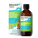 Brauer Kids Liquid Multivitamin with Iron 200ml Brauer Kids Liquid Multivitamin with Iron 200ml