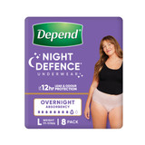 Depend Real Fit Night Defence Incontinence Underwear Women Large 8 Pack Depend Real Fit Night Defence Incontinence Underwear Women Large 8 Pack