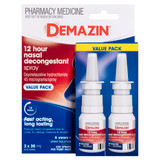 Demazin 12 Hour Relief Decongestant Nasal Spray 2 x 20ml Demazin 12 Hour Relief Decongestant Nasal Spray 2 x 20ml