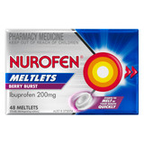 Nurofen Meltlets Pain Relief Berry Burst 200mg Ibuprofen 48 Value Pack