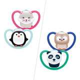 NUK Space Baby Dummy 18-36m, With Extra Ventilation, BPA-Free Silicone, 2 Pack - Assorted