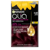 Garnier Olia Permanent Hair Colour, No Ammonia, 60% Oils for no visible damage, 4.62 Intense Deep Red