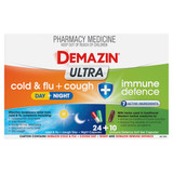 Demazin Ultra Cold & Flu + Cough + Immune Defence 34 Capsules