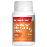 Nutra-Life High Strength Vit C + Vit D + Zinc 60tablets
