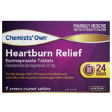 Chemists' Own Heartburn Relief Esomeprazole Tablets 20mg 7 