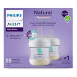 Philips Avent Natural Response Bottle with AirFree Vent, 125ml, 2-pack, SCY670/02