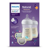 Philips Avent Gift Pack, 2 x Sea Deco Bottle 260ml, 2 x Ultra-air Soother 0-6m, SCD837/11