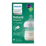 Philips Avent Natural Response Glass Baby Bottle, 120ml, 1-pack, SCY930/01