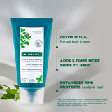 Klorane Hair Detox Conditioner with Organic Mint 150ml - All Hair Types