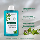 Klorane Hair Detox Shampoo with Organic Mint 400ml - All Hair Types