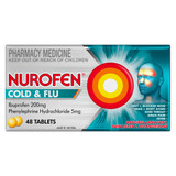 Nurofen Cold and Flu Multi-Symptom Relief Tablets 200mg Ibuprofen 48 Pack Nurofen Cold and Flu Multi-Symptom Relief Tablets 200mg Ibuprofen 48 Pack