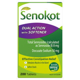 Senokot Dual Action with Softener for Effective Constipation Relief 200 Pack