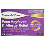 Chemists' Own Fexo Hayfever & Allergy Relief Tablets 180mg 70