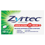Zyrtec Rapid Acting Hayfever Allergy Relief Antihistamine Mini Tablets 10 Pack Zyrtec Rapid Acting Hayfever Allergy Relief Antihistamine Mini Tablets 10 Pack