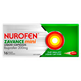 Nurofen Zavance Mini Liquid Capsules Ibuprofen 200mg Pain Relief 16s