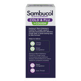 Sambucol Black Elderberry Cold & Flu + Cough Liquid 250mL