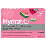 Hydralyte Watermelon Burst Flavoured Electrolyte Powder 24 Sachets