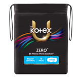 U by Kotex Zero Pads Regular With Wings 12 Count