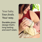 Tommee Tippee Baby Bottles, Natural Start Glass Anti-Colic Baby Bottle with Extra-Slow Flow Breast-Like Teat, 150ml, 0m+, Self-Sterilising, Baby Feeding Essentials, Pack of 1