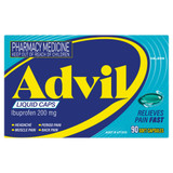 Advil Liquid Capsules, 200mg Ibuprofen 90 Pack - AU