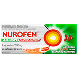 Nurofen Zavance Fast Pain Relief Liquid Capsules 200mg Ibuprofen 40 Pack Nurofen Zavance Fast Pain Relief Liquid Capsules 200mg Ibuprofen 40 Pack