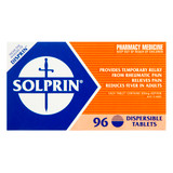 Solprin Pain and Fever Relief Dispersible Tablets 300mg Aspirin 96 pack Solprin Pain and Fever Relief Dispersible Tablets 300mg Aspirin 96 pack