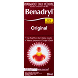 Benadryl Original Cough Liquid Berry Flavour 200mL S3 Benadryl Original Cough Liquid Berry Flavour 200mL S3