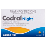 Codral Night Cold & Flu Tablets – Night‑Time Relief for Cold & Flu Symptoms (24 Tablets)