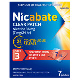 Nicabate Clear Patch Stop Smoking Transdermal drug delivery system Nicotine 7mg 7 Pack Nicabate Clear Patch Stop Smoking Transdermal drug delivery system Nicotine 7mg 7 Pack