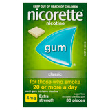 Nicorette Quit Smoking Extra Strength Nicotine Gum Classic 30 Pack