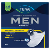 TENA Men Active Fit Absorbent Protector Level 2 Moderate 10 Pack TENA Men Active Fit Absorbent Protector Level 2 Moderate 10 Pack