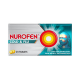 Nurofen Cold and Flu Multi-Symptom Relief Tablets 200mg Ibuprofen 24 Pack