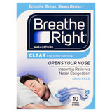 Breathe Right Nasal Strips Clear Large 10pk