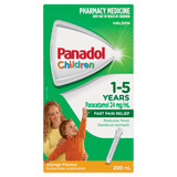 Panadol Children 1-5 years Colourfree Suspension, Orange Flavour, 200mL Panadol Children 1-5 years Colourfree Suspension, Orange Flavour, 200mL