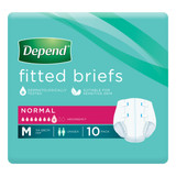 Depend Incontinence Fitted Briefs Unisex Normal Medium 10 Pack Depend Incontinence Fitted Briefs Unisex Normal Medium 10 Pack