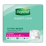 Depend Incontinence Fitted Briefs Unisex Normal Medium 10 Pack