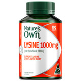 Nature's Own Lysine 1000mg 100 Tablets Nature's Own Lysine 1000mg 100 Tablets