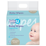 babyU Baby Wipes 240 Pack