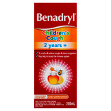 Benadryl Children's Cough Liquid Honey Lemon Flavour 200mL
