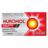 Nuromol 200mg Strong Pain Relief Tablets Ibuprofen/500mg Paracetamol 6 pack