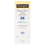 Neutrogena Sheer Zinc Fragrance Free Face Dry Touch Sunscreen Lotion SPF 50 59mL