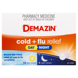 Demazin Cold & Flu Relief Day + Night 24 Tablets Demazin Cold & Flu Relief Day + Night 24 Tablets