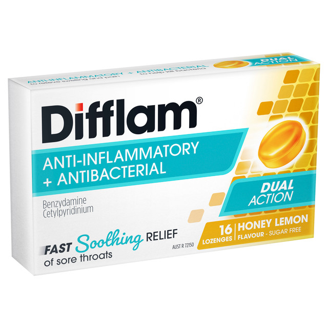 Difflam Sore Throat Pack  Honey & Lemon 16 Pack 