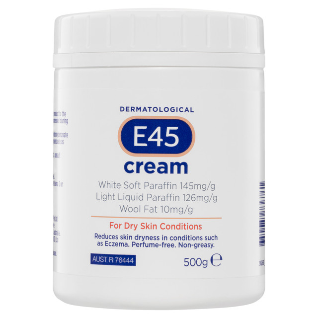 E45 Moisturising Cream for Dry Skin & Eczema 500g Tub